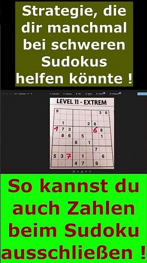 Extremely difficult Sudoku - Learn this strategy for eliminating numbers / With a brief explanation