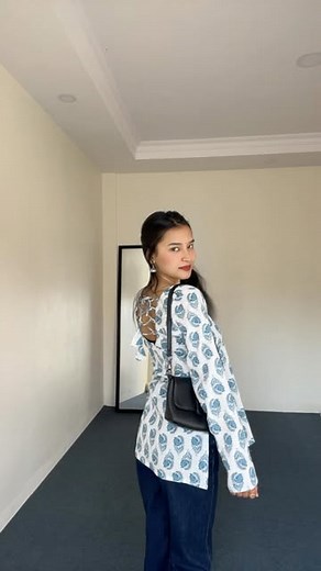 Bae sic Fashion🤎 on Instagram: "NEW INN!!🤍🪞🖤 •Square Neck Short Kurti •Premium kantha fabric in white & pure cotton in black •Size - S , M , L & XL and for plus sizes we take preorders #fyp #instagram #explorepage #shortkurti #madeinnepal #summercollection"