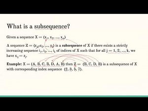 [Algorithms] What is the longest common subsequence problem?