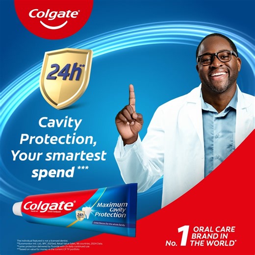 Colgate Maximum Cavity Protection uses Fluoride and Calcium to build a 24H protection shield for complete cavity protection. It's the same great care for the whole family, now working harder for your smartest spend yet | Colgate Kenya