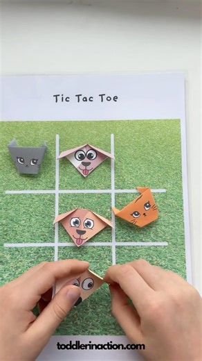 Tic Tac Toe Easy Origami Cats and Dogs with Board Games By Aiden Livingston