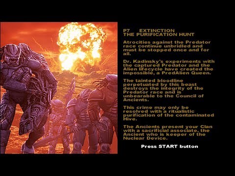 Aliens vs Predator Extinction - Walkthrough Predator Mission 7 - Predalien Queen Hard - PC Emulator