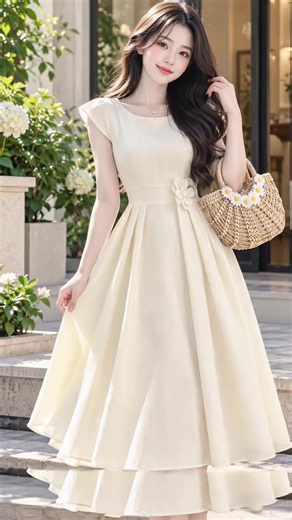 ✨ Chiếc váy dành cho những cô nàng yêu vẻ đẹp dịu dàng! ✨ Một chút nữ tính, một chút thanh lịch và cực kỳ nhẹ nhàng 💕 Thiết kế váy màu kem trang nhã, dáng xòe bồng bềnh giúp tổng thể trông vừa duyên dáng vừa sang. Đi cùng một chiếc túi cói hoa cúc là có ngay outfit cực xinh để đi cà phê, dạo phố, đi chơi hay chụp ảnh 📸🌼 💗 Ưu điểm: 🌷 Màu kem dễ phối đồ 🌷 Dáng váy xòe tôn nét nữ tính 🌷 Phong cách nhẹ nhàng, thanh lịch 🌷 Phối cùng túi cói, giày búp bê hoặc sandal đều xinh 👉 Ai thích phong 