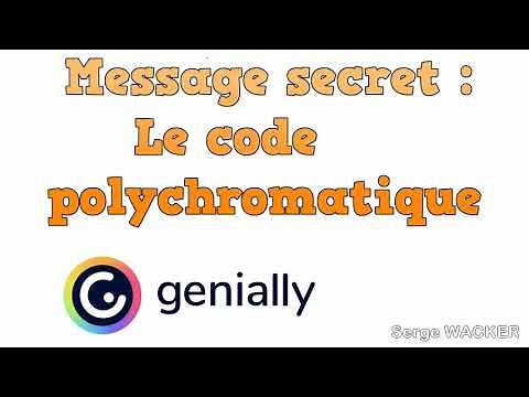 Créer un message secret avec Génially - Le code polychromatique