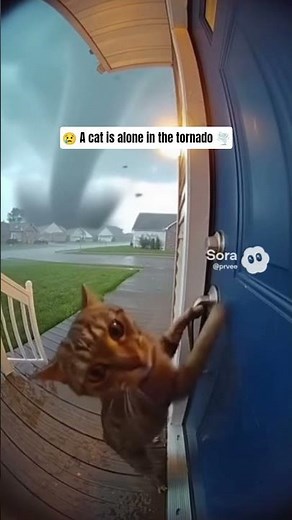 Lost in the Tornado 💔🐱#shorts#viral#cat#funny#funnycats#pets#cute#cutecats#animals