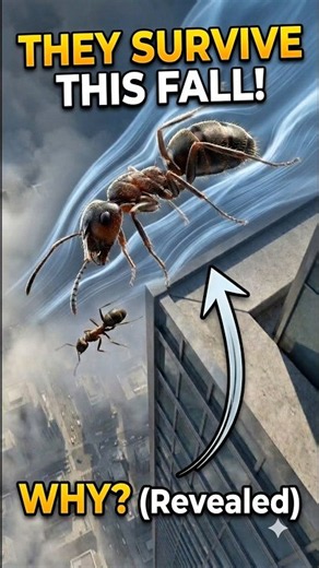 Why Ants Can Survive a Massive Fall 🐜🤔!?#facts #shorts