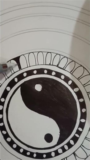 🔵 Easy Circle Mandala Art ✏️ | Simple Mandala Drawing Tutorial #shorts