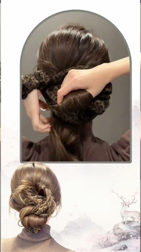 Lazy bun hairstyle#Daily editing and publishing#Braiding is simple and easy to