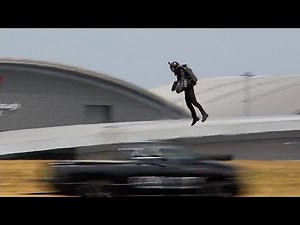 Real-life 'Iron Man' launches at airshow, days after £340k flying jet suit goes on sale
