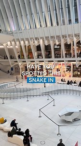 Have you spotted the snake at The Oculus? 🐍 Displayed across the World Trade Center Oculus floor, a snake spanning 150 linear feet symbolizes a living embodiment of yin and yang. This salute to the Lunar New Year celebrates balance in our lives and unity in the world. As you walk, notice the harmonious interplay of its identical sculptural parts and how its geometry resonates with the skeletal lines of the Oculus' architecture. Designed by internationally-renowned artist Warren King and archite