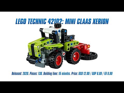 LEGO Technic 42102: Mini CLAAS XERION: Speed Build & Review [4K]