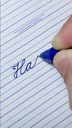 How to write “Happy” in English cursive writing | Daily usable words | Cursive handwriting practice