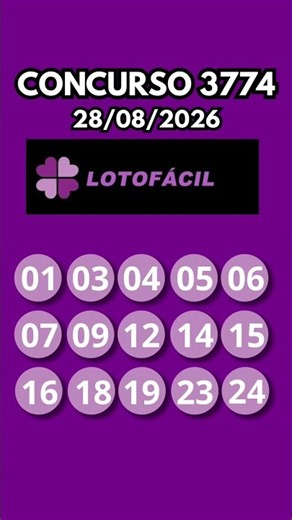 🟣LOTOFACIL 3774, VEJA OS NÚMEROS SORTEADOS NA LOTOFACIL DE HOJE #lotofácilhoje