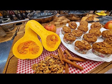 Sütőtök! Előkészítés, Sütés , Muffin sütemény Sütőtökpüré ‪@szokykonyhaja‬