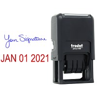 Custom Date And Signature Self-Inking Rubber Stamp