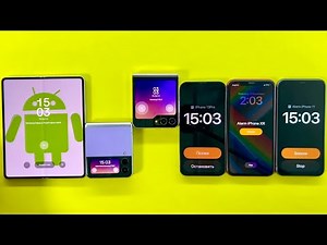 Alarm clock & Timer at the same time on Samsung Z Fold3/ Flip5 & Flip3 Vs iPhone 13Pro/XR & iPhone11