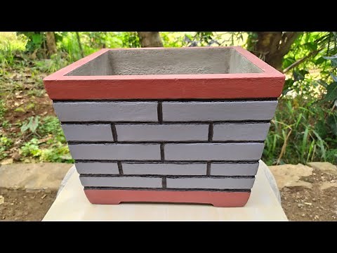 Flower Pot - How to Make a Brick Flower Pot