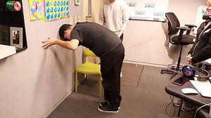 We saw this chair challenge on the internet and had to try it out. Apparently it's easy for women and impossible for men. So we put Brooke and Jose to the test! | Brooke and Jeffrey