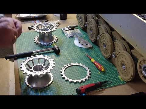1/6 Scale Armortek Tiger 1 Tank Build - (Video 9)Sprocket and Idler Wheel installation