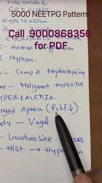 Sure shot NEETPG MCQ Anesthesia Adverse effects Master 5000 NEETPG Patterns in 200 Hours #shorts
