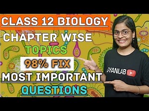 Class 12 Biology Most Important Questions | MH Board 2022 | Chapter wise Topics | Gyanlab |