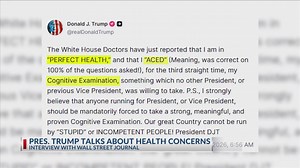 Trump says he's in 'perfect health' after Wall Street Journal story on health concerns