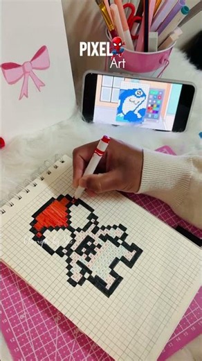 Here is ur spiderman pixel 👾🎀🍒#easydraw #art #pixelart #pixel #diy #drawing #drawingtutorial #art
