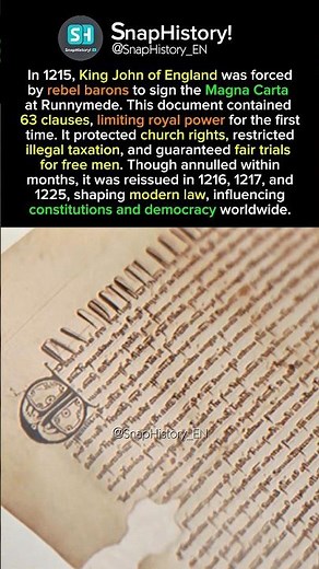 Magna Carta: The 63 Clauses That Changed History Forever #didyouknow
