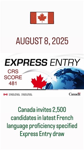 Canada Express Entry Draw: 2,500 Invitations Issued
