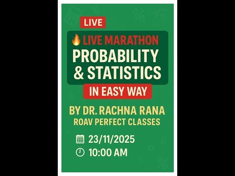 👉 “Stop FEARING Probability & Statistics — Start MASTERING it in ONE LIVE Marathon!”
