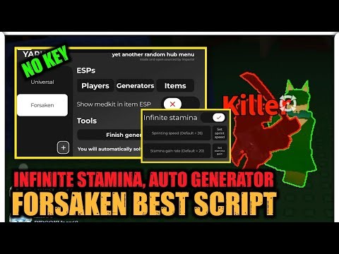 Forsaken Script Hack Auto Solve Generator, Infinite Stamina, Esp | Mobile & Pc