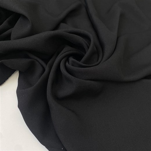 Polyester Crepe Fabric | Black Lightweight Crepe Textile | Dress Blouse Trouser Fabric | Italian Deadstock - Etsy