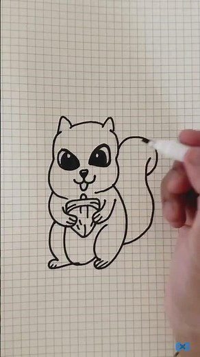 How to draw squirrel 🐿️ quick simple and easy ✨🌟💫#draw #easydrawing #youtubeshorts #viral #shorts