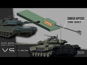 Modernized M1A1 Abrams with ERA VS T-90A | APFSDS Armour Piercing Simulation