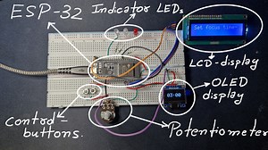 Dual Display Pomodoro Timer Using ESP 32
