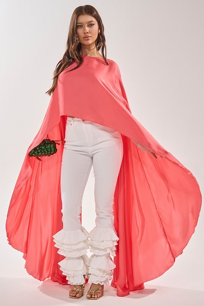 SO CHIC CAPE BLOUSE