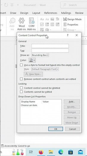 How to Create Drop Down List in MS Word