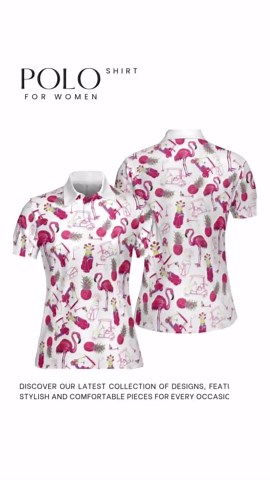 Flamingo and Golf Summer Women 3D Polo Shirt Size S-5XL - Etsy