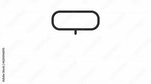 Animated flow chart line icon. Process diagram animation. Problem solving. Quality control. Data analytics. Loop HD video with alpha channel, transparent background. Outline motion graphic Stock Video