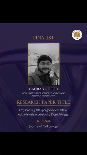 TNQ Distinguished Lectures | The sixth finalist is Gaurab Ghosh for his paper “Ecdysone regulates phagocytic cell fate of epithelial cells in developing Drosophila... | Instagram