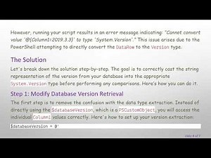 How to Convert DataRow to Version in PowerShell for SQL Database Comparison