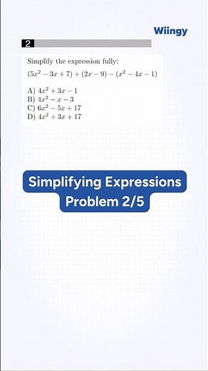 SAT Math Simplifying Expression Drill: Problem 2/5 #shorts #satprep #satmath