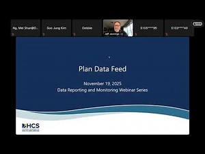 DHCS Data Reporting and Monitoring Webinar Series Plan Data Feed