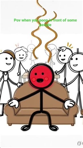 when you poop in front of people#funny #Stickman