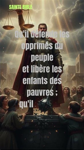 Psaume 72 ! Ô Dieu, revêts le roi de ta justice, et le fils du roi de ta justice. ( Sainte Bible )