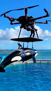 Flying the Giant: Transporting an Orca by Drone 🐬 #fblifestyle #orca #drone | Jessica Radcliffe