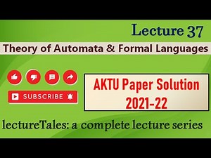 6.1 2021-22 TAFL AKTU Paper Solution, Theory of Automata & Formal Languages, TOC, Automata