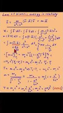 Relativity's Hidden Work-Kinetic Energy Law