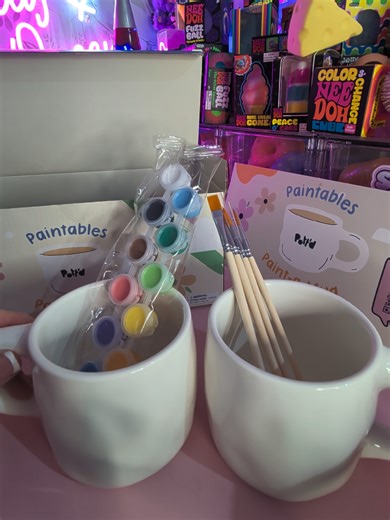 What shall I paint on my new mugs? #fidgettoys #artsandcrafts #mug #paintables #arty