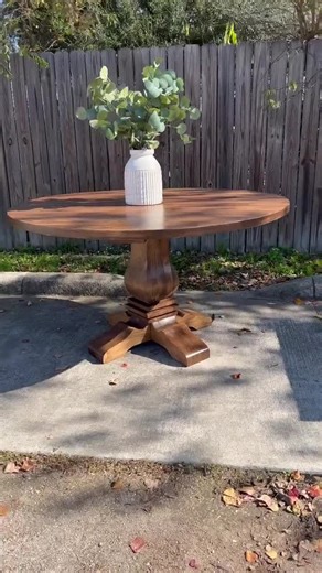 Handcrafted Solid Wood Round Dining Table Curved Base Pedestals Handmade Rustic Table - Traditional Elegant Amora - FREE SHIPPING - Etsy